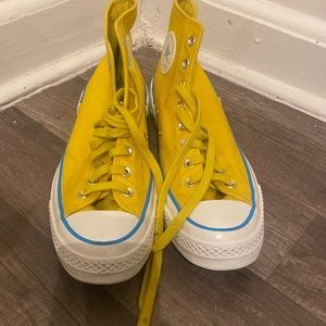 Platform Light Blue and Yellow Converses